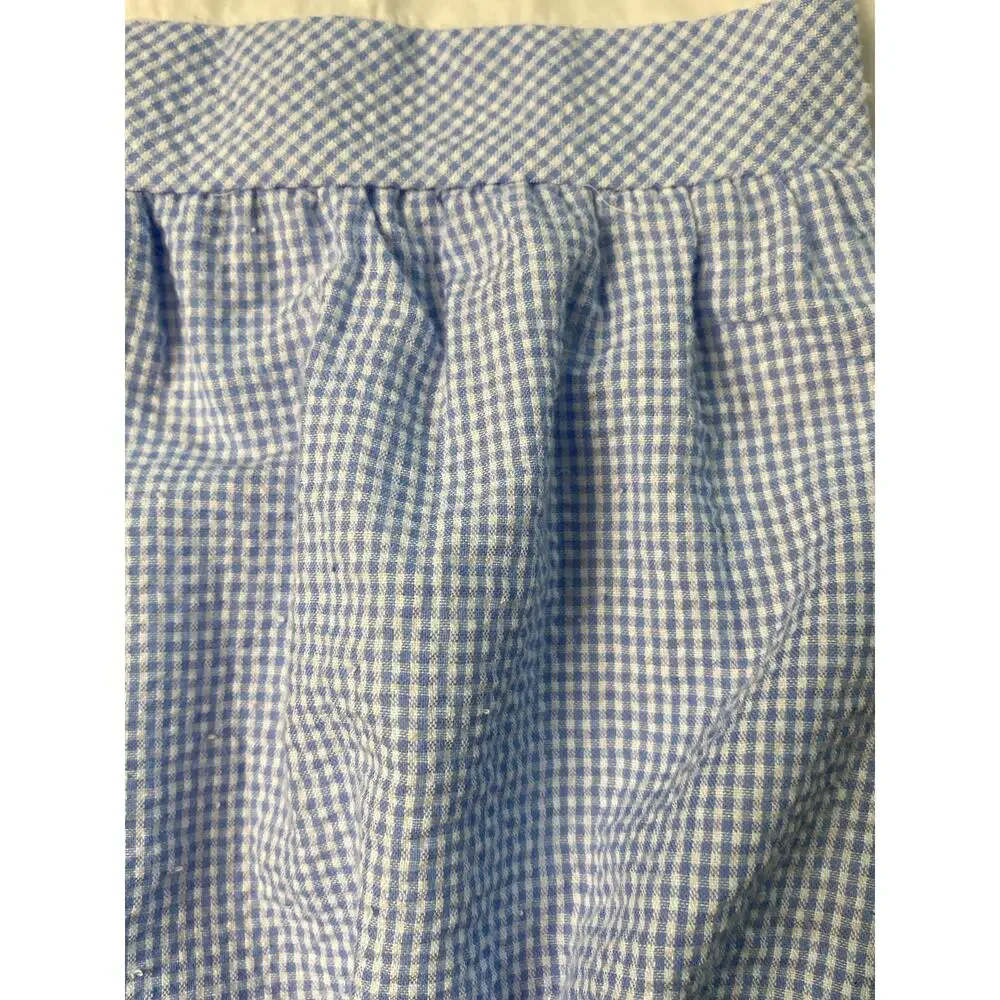 Sticky Fish Easter Egg White Blue Gingham 100% Cotton Romper Infant Size 12M
